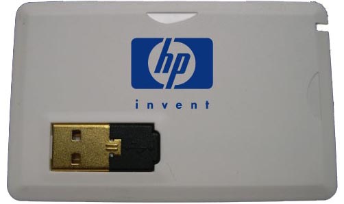 HP Credit Card Memory or Cardisk in White
