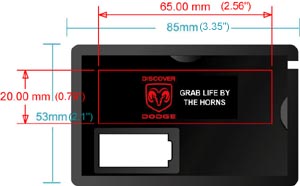 credit card memory, cardisk, logo dimensions