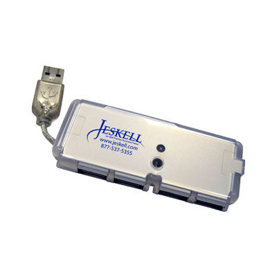 Jeskell 4 port hub sample in opaque silver